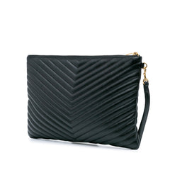 Leather Chevron Monogram Document Holder