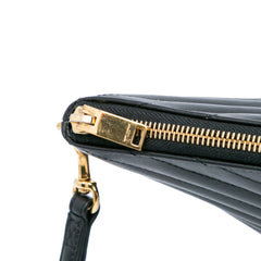 Leather Chevron Monogram Document Holder