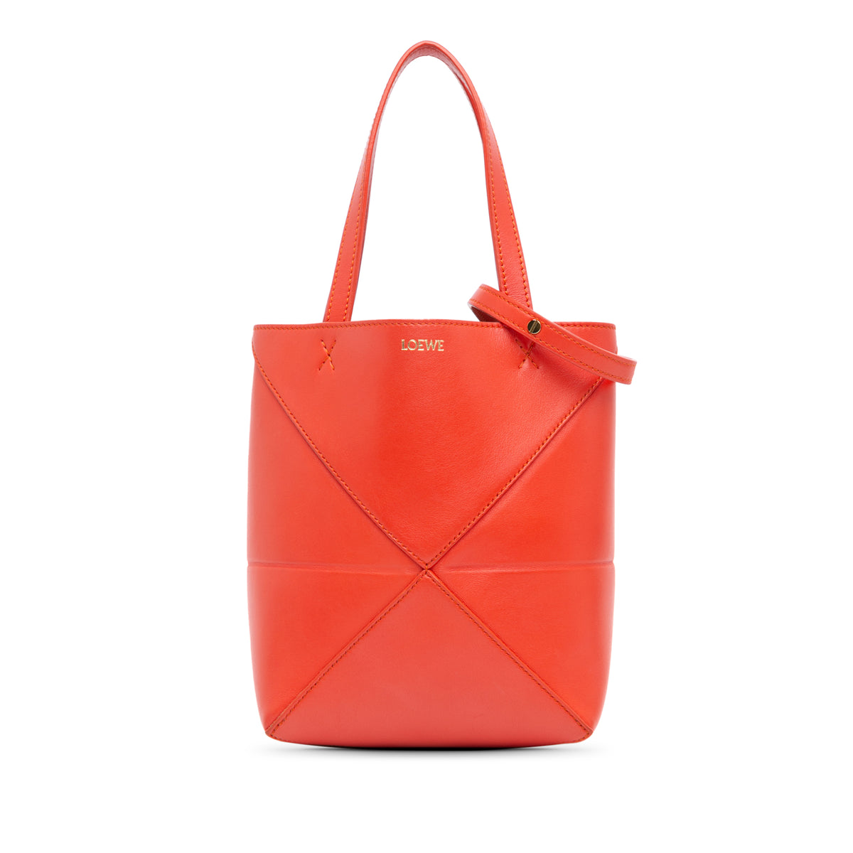 Mini Leather Puzzle Fold Tote