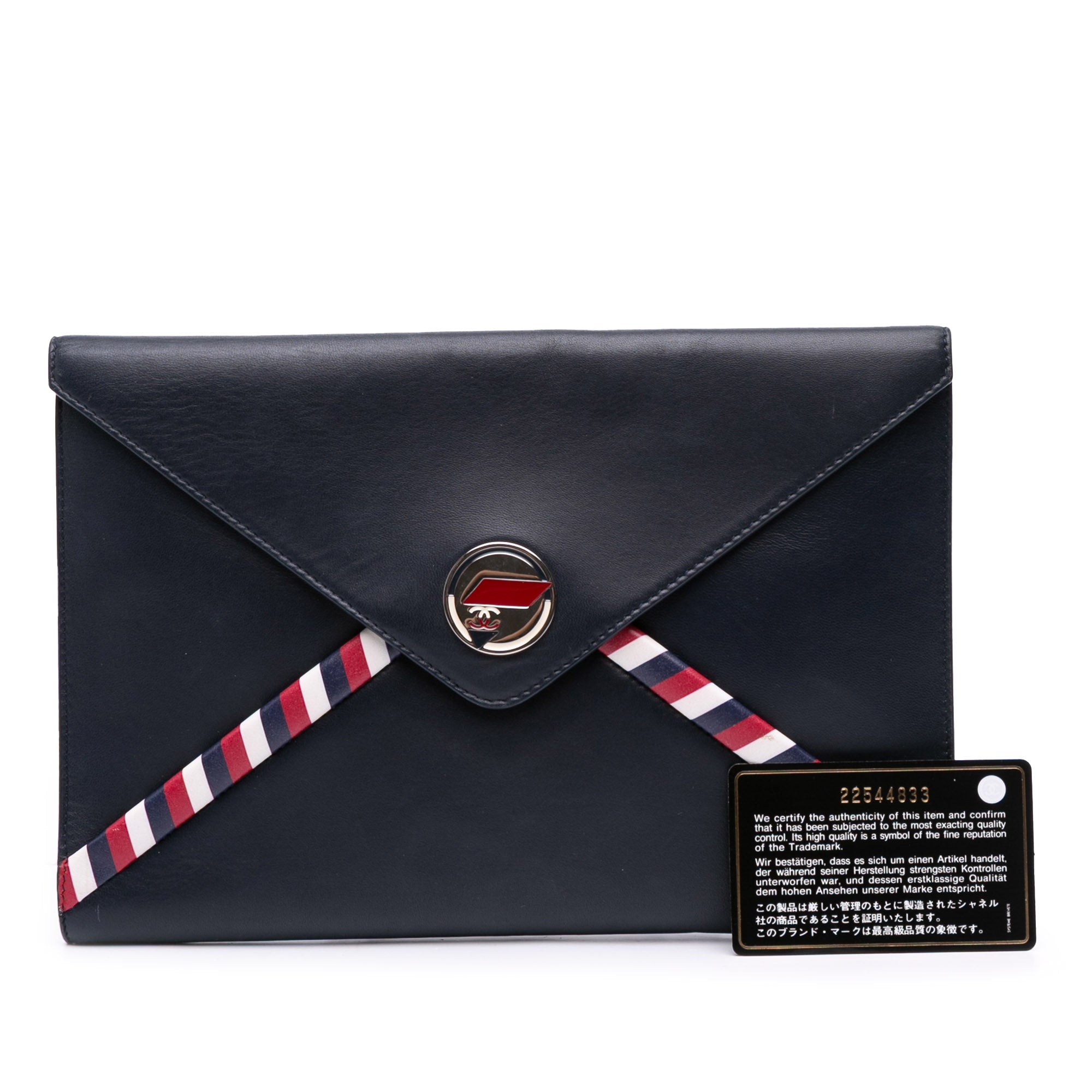 Lambskin Airlines Envelope Clutch