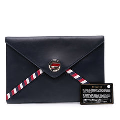 Lambskin Airlines Envelope Clutch