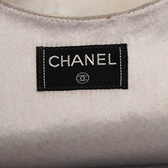 Metallic Embossed Calfskin Flat Handbag