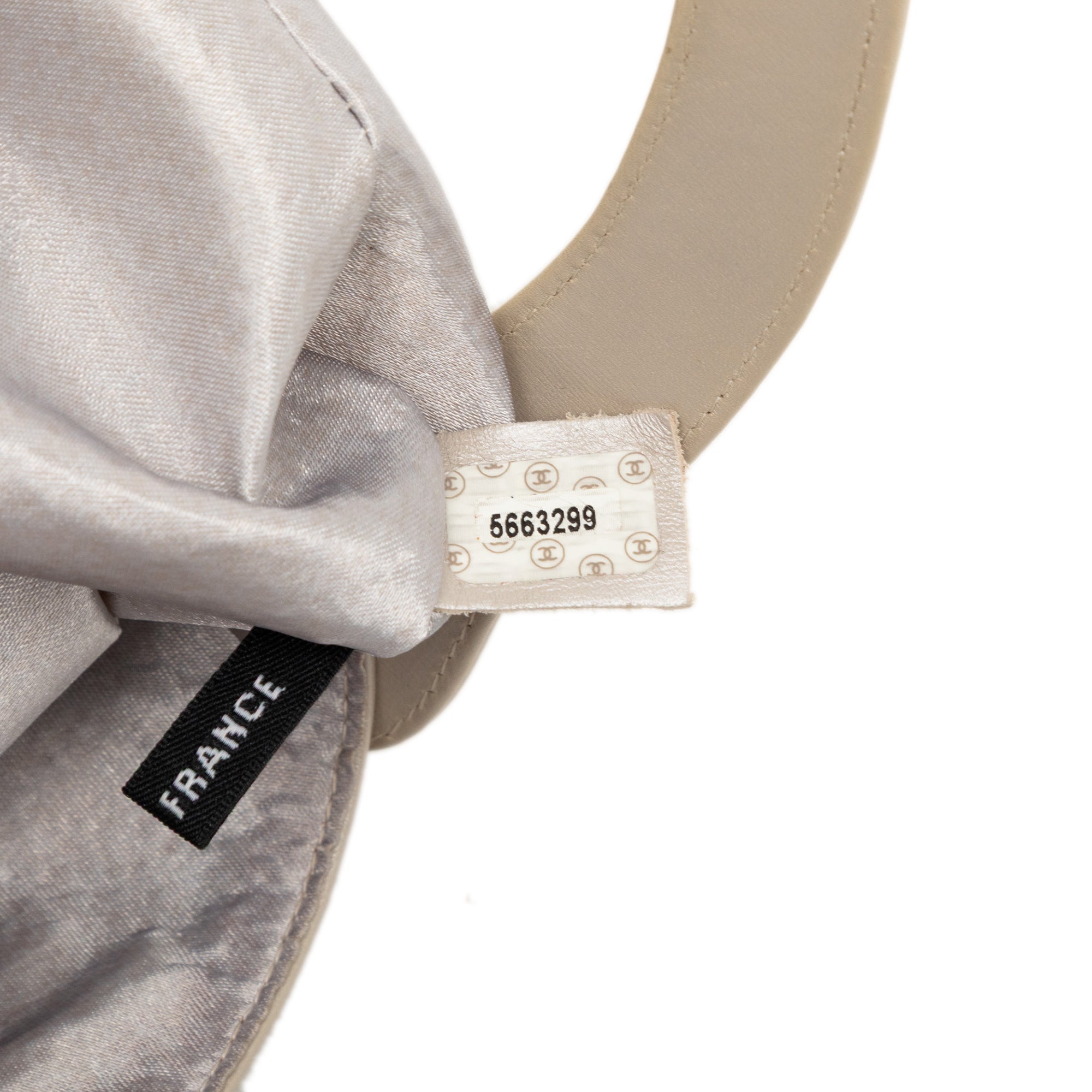 Metallic Embossed Calfskin Flat Handbag