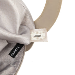 Metallic Embossed Calfskin Flat Handbag