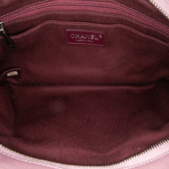 Quilted Glazed Calfskin Coco Pleats Clutch