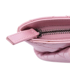 Quilted Glazed Calfskin Coco Pleats Clutch
