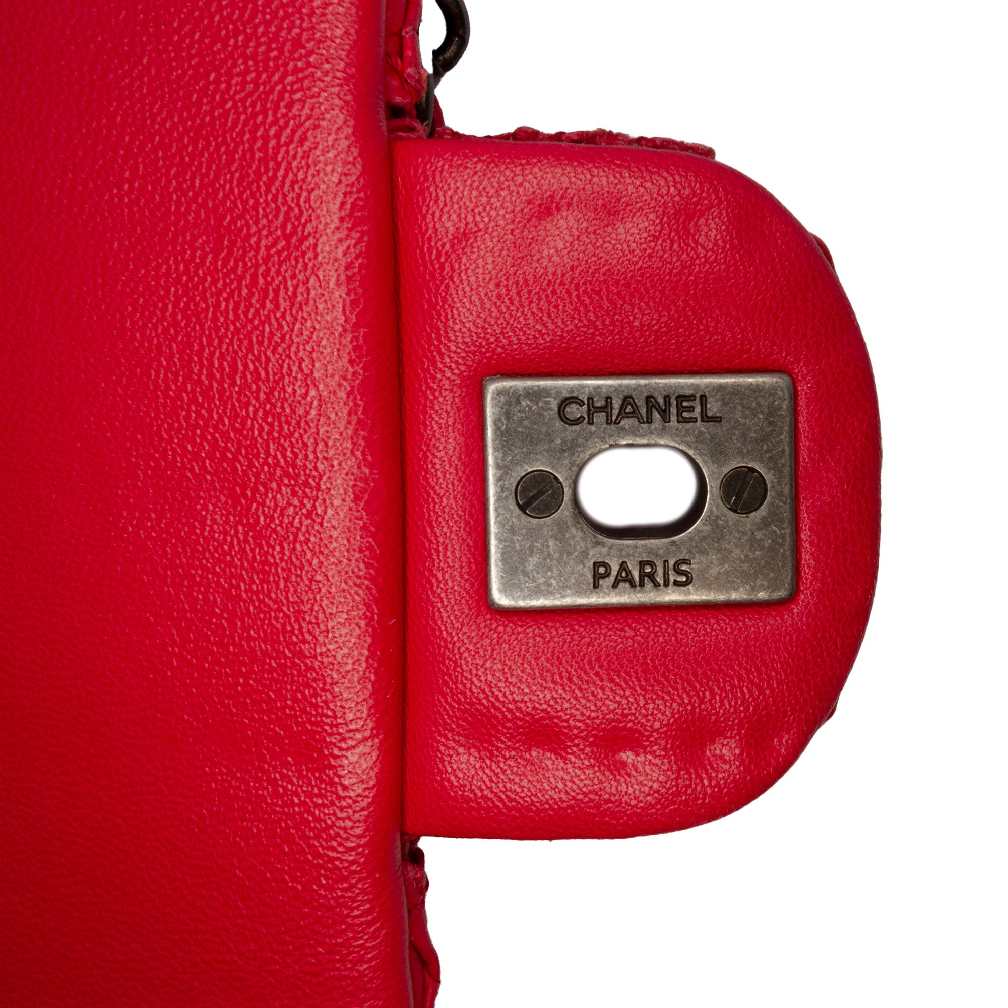 Paris Seoul Mini Crochet Lambskin Flap