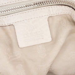 Large Pebbled Calfskin Bamboo Bar Tassel Tote