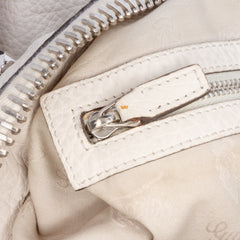Large Pebbled Calfskin Bamboo Bar Tassel Tote