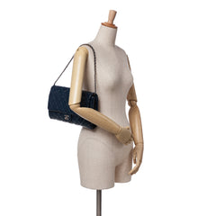 CC Quilted Patent Clutch With Chain