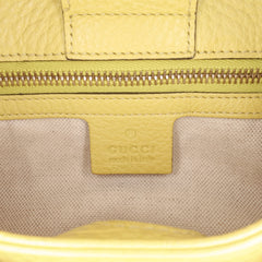 Small Calfskin Bamboo Shopper Satchel