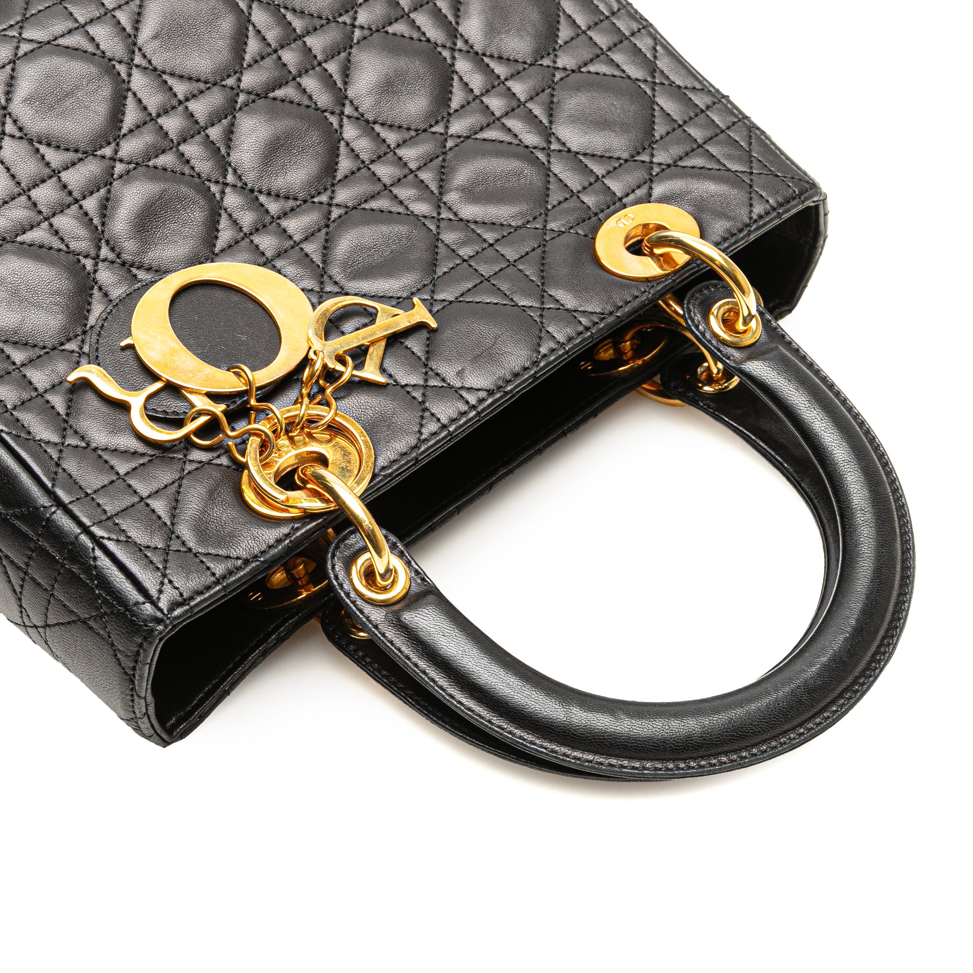 Medium Lambskin Cannage Lady Dior