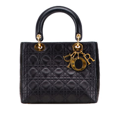 Medium Lambskin Cannage Lady Dior