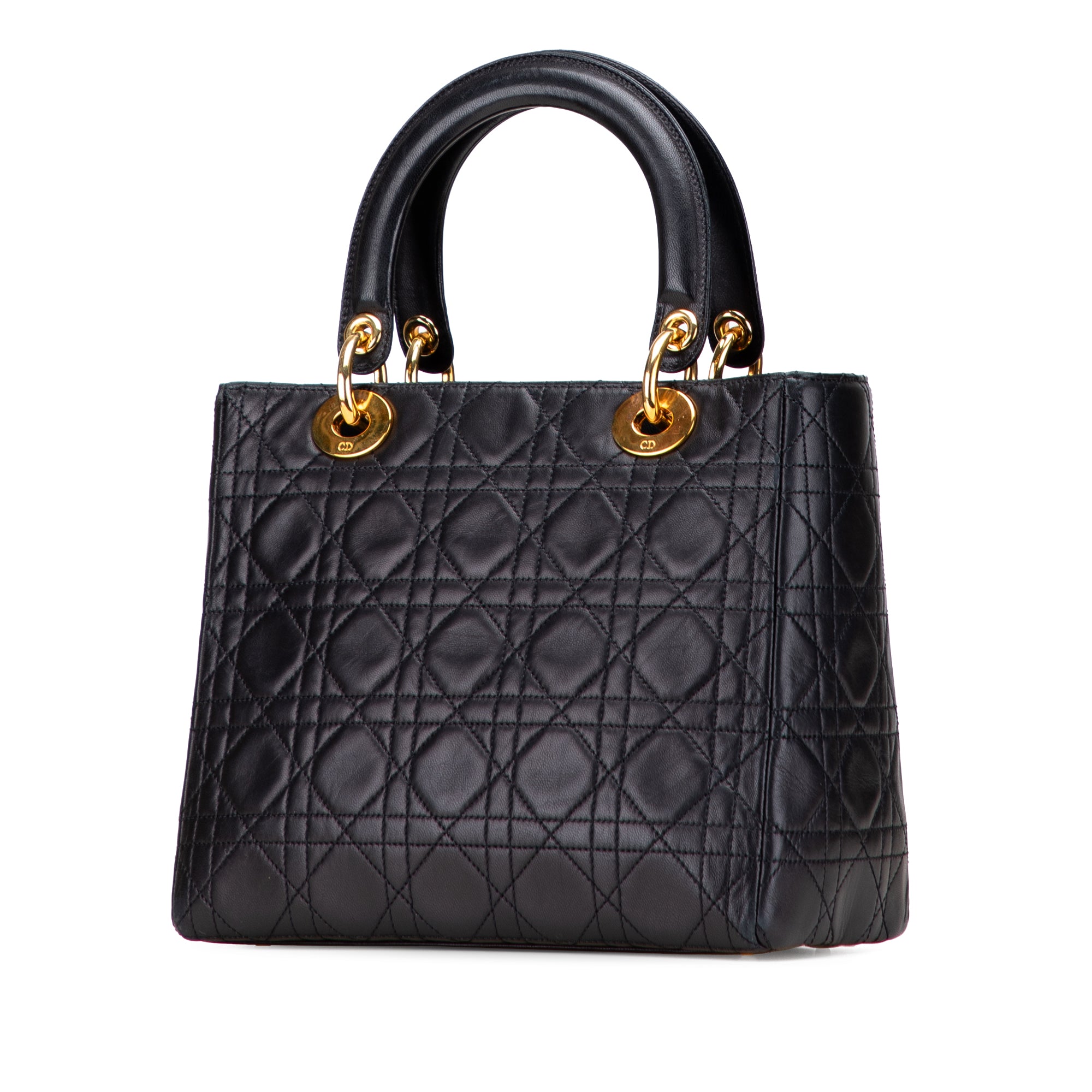 Medium Lambskin Cannage Lady Dior