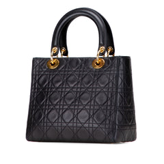 Medium Lambskin Cannage Lady Dior