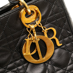 Medium Lambskin Cannage Lady Dior