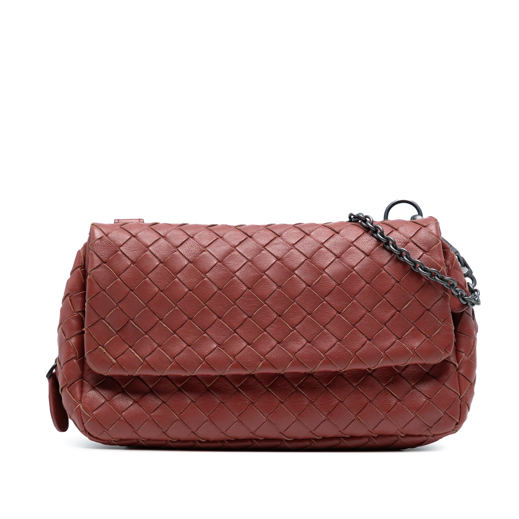 Mini Nappa Intrecciato Expandable Chain Flap Crossbody