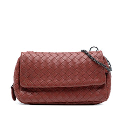 Mini Nappa Intrecciato Expandable Chain Flap Crossbody