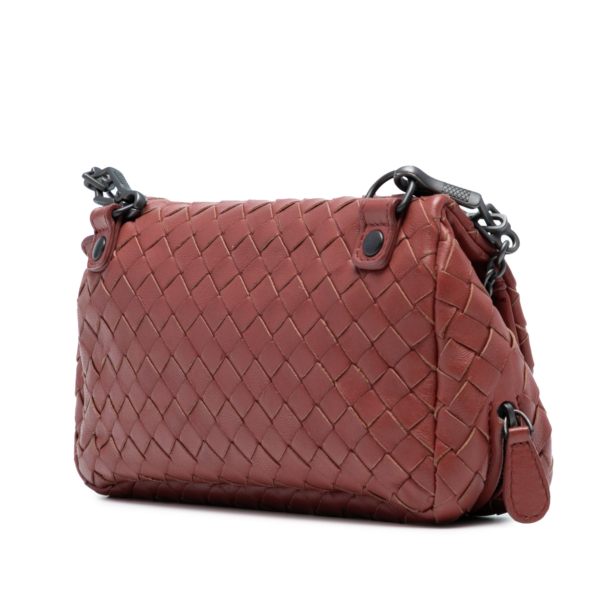 Mini Nappa Intrecciato Expandable Chain Flap Crossbody