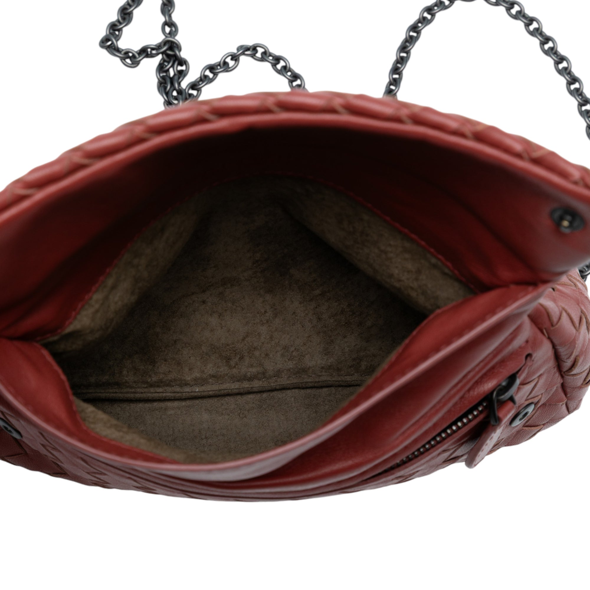 Mini Nappa Intrecciato Expandable Chain Flap Crossbody