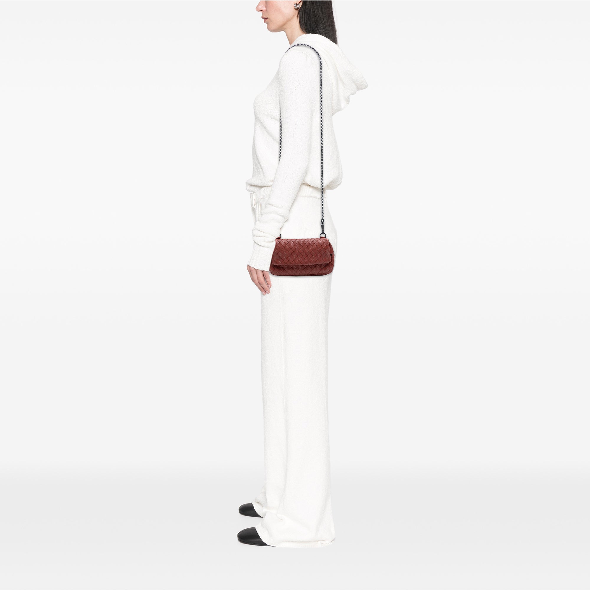 Mini Nappa Intrecciato Expandable Chain Flap Crossbody