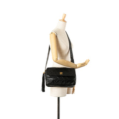 CC Quilted Lambskin Tassel Crossbody