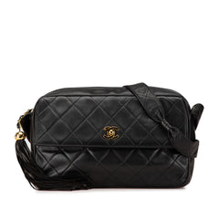 CC Quilted Lambskin Tassel Crossbody