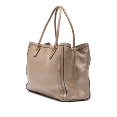 Metallic Grained Leather Bella Tote
