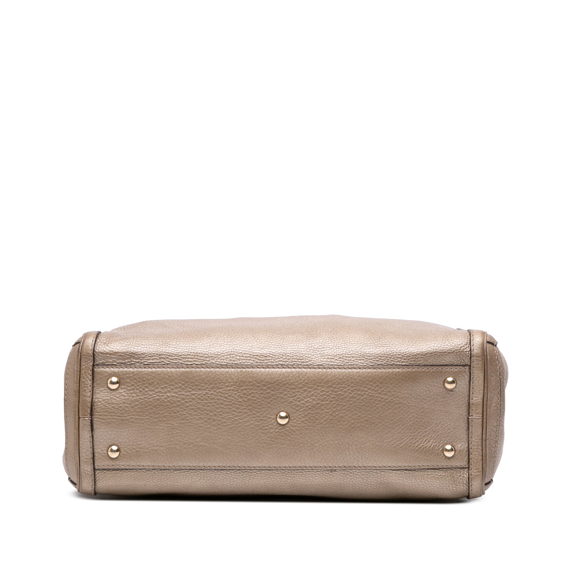 Metallic Grained Leather Bella Tote