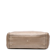 Metallic Grained Leather Bella Tote