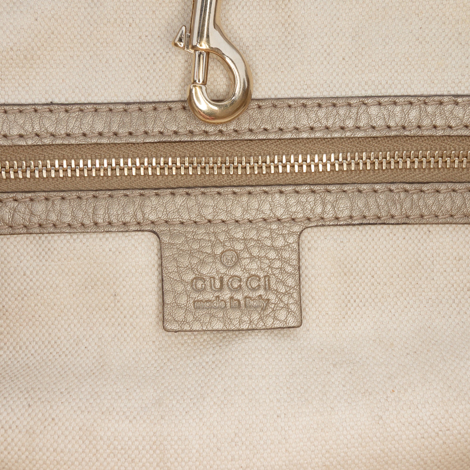 Metallic Grained Leather Bella Tote
