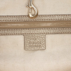 Metallic Grained Leather Bella Tote