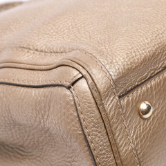 Metallic Grained Leather Bella Tote