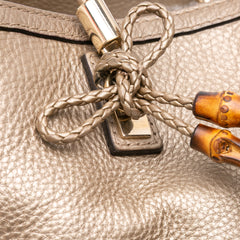Metallic Grained Leather Bella Tote
