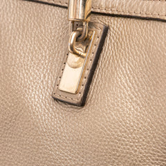 Metallic Grained Leather Bella Tote