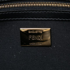 Leather Geometric Baguette Satchel