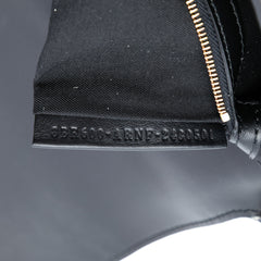 Leather Geometric Baguette Satchel