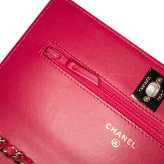 Lambskin Trendy CC Wallet On Chain