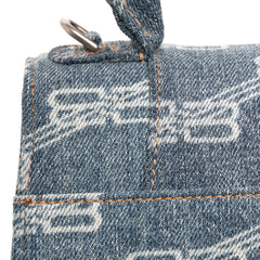 Small BB Monogram Denim Hourglass Top Handle Bag