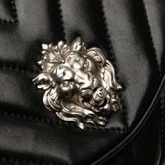 Jumbo Chevron Lambskin Leo Lion Flap