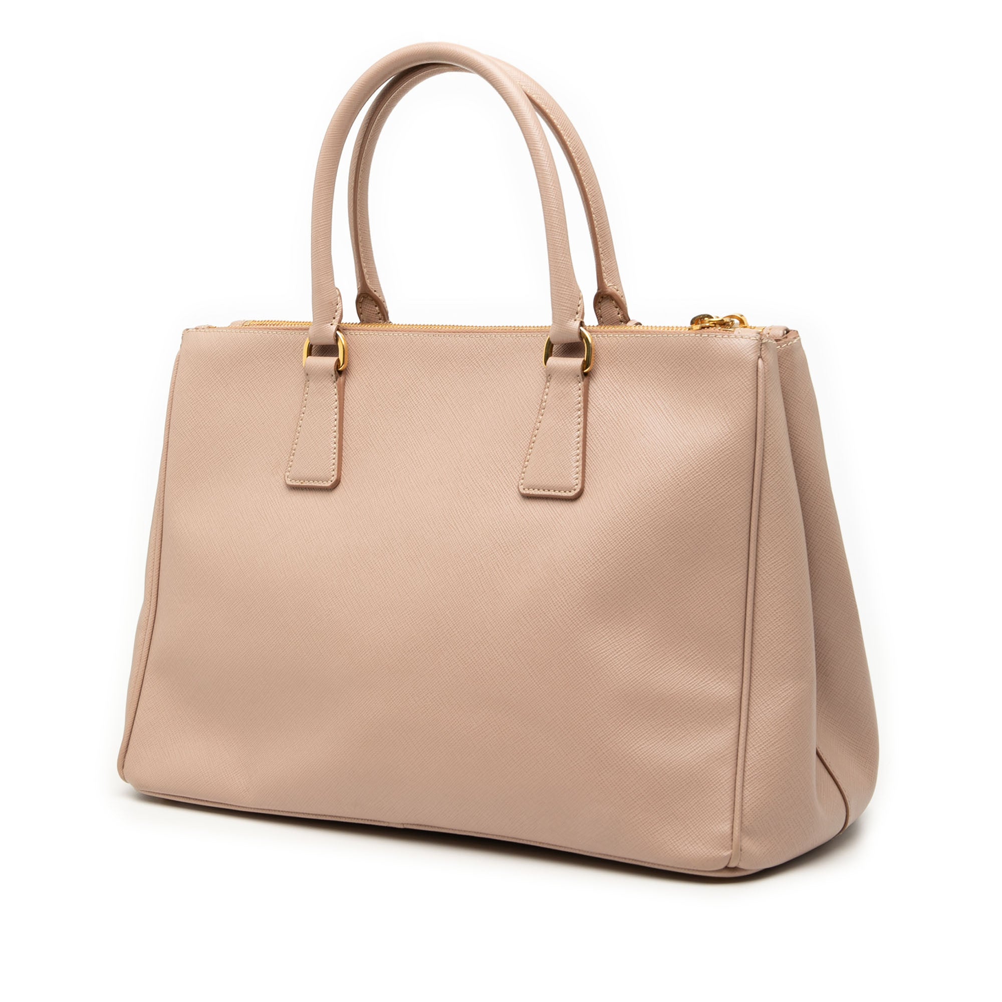 Medium Saffiano Lux Galleria Double Zip Satchel
