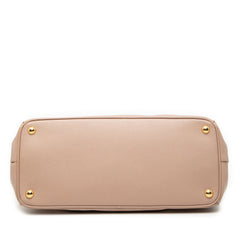 Medium Saffiano Lux Galleria Double Zip Satchel