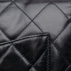 Medium Quilted Glazed Calfskin Gold Bar Top Handle Flap