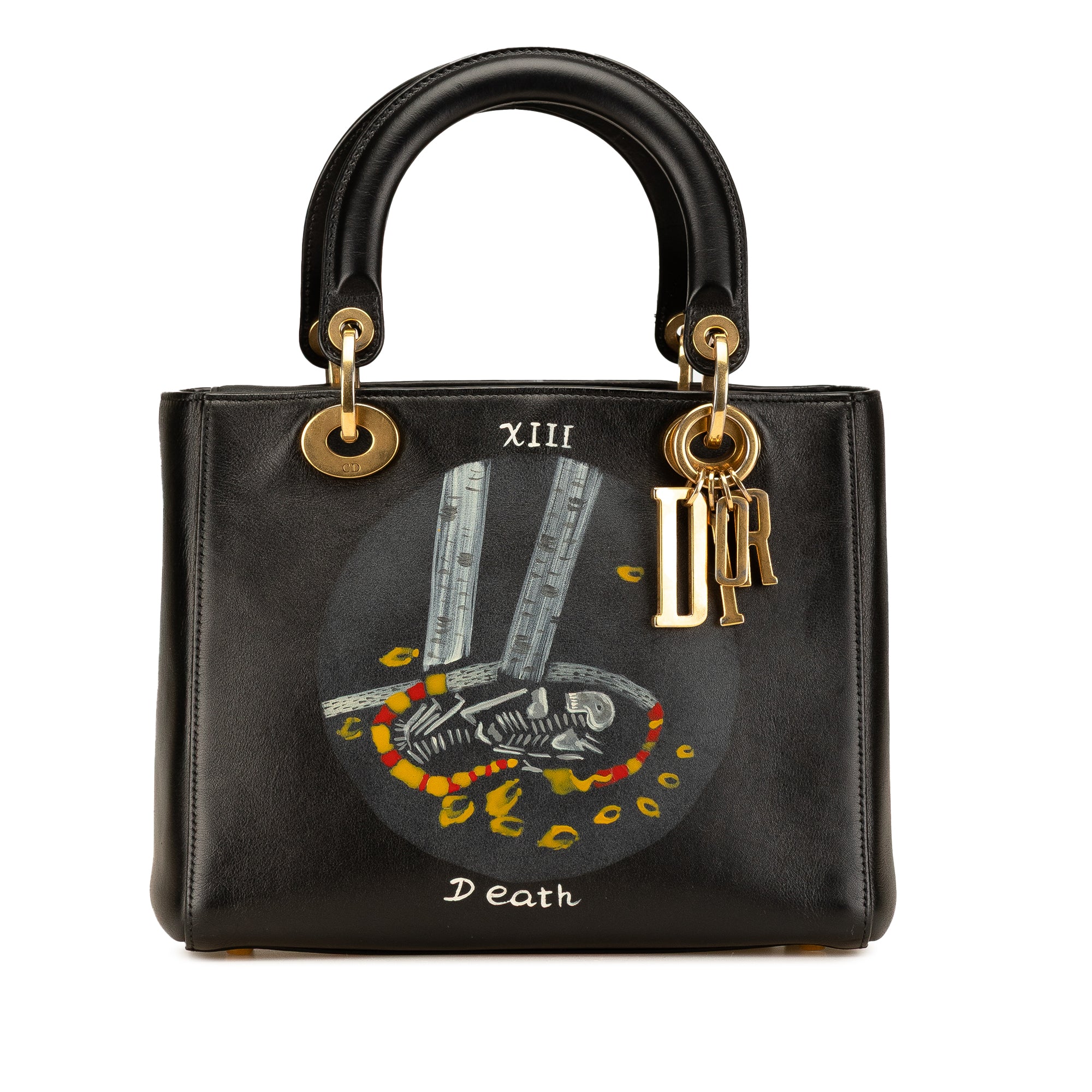 Medium Calfskin Death Tarot Card Lady Dior