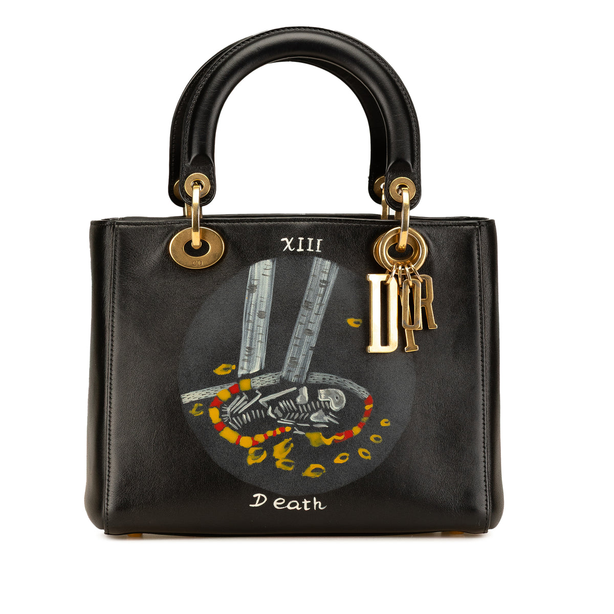 Medium Calfskin Death Tarot Card Lady Dior