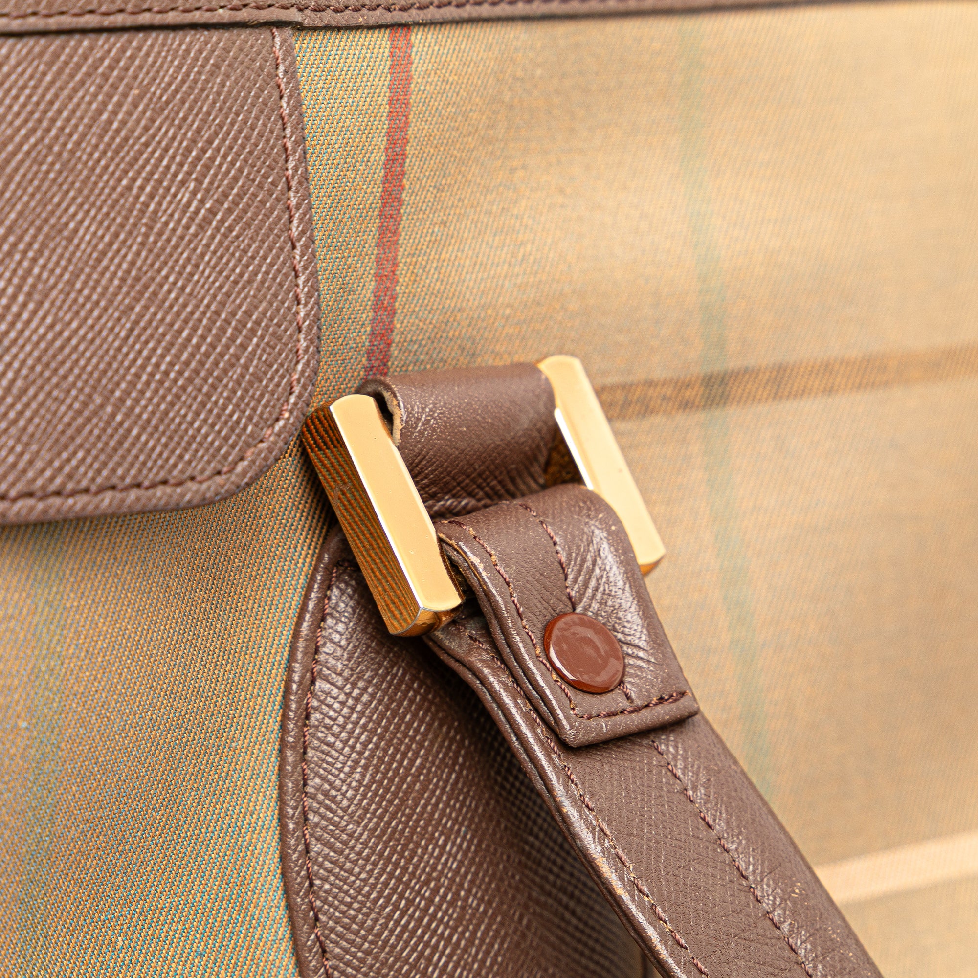 Vintage Check Canvas Tote
