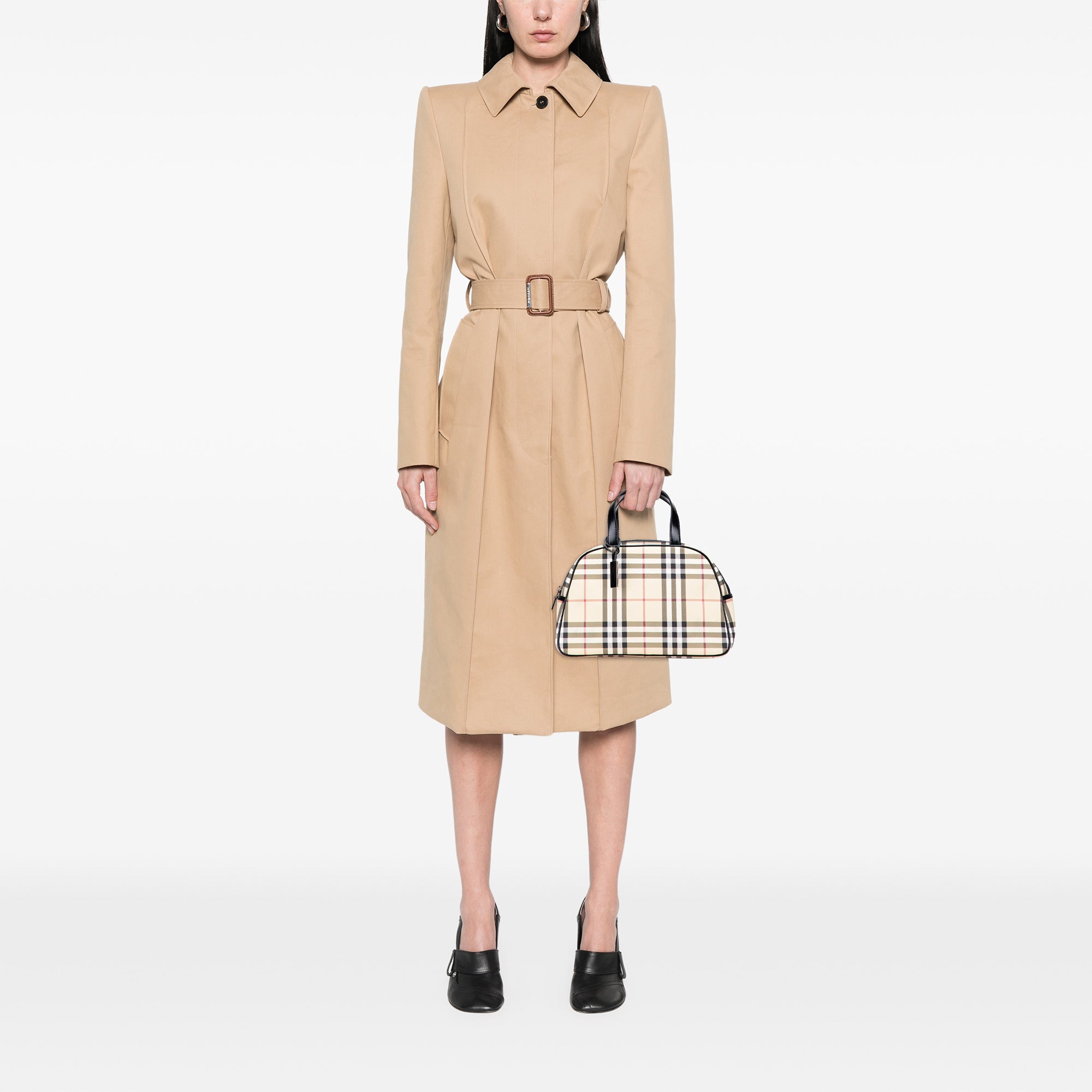 House Check Canvas Handbag