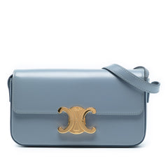 Shiny Calfskin Triomphe Claude Shoulder Bag
