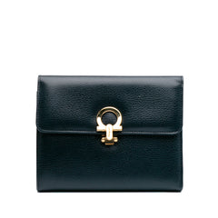 Leather Gancini Clutch
