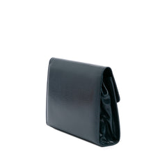 Leather Gancini Clutch